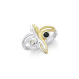 Venus and Mars with Gems Silver and Gold Ring MRI556 - Jewelry