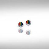 Yin Yang Silver Post Earrings NE016 - Jewelry