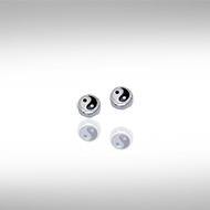 Yin Yang Silver Post Earrings NE016 - Jewelry