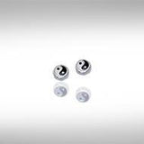 Yin Yang Silver Post Earrings NE016 - Jewelry