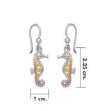 Celtic Knots Seahorse Three Tone Earrings OER033 - Jewelry