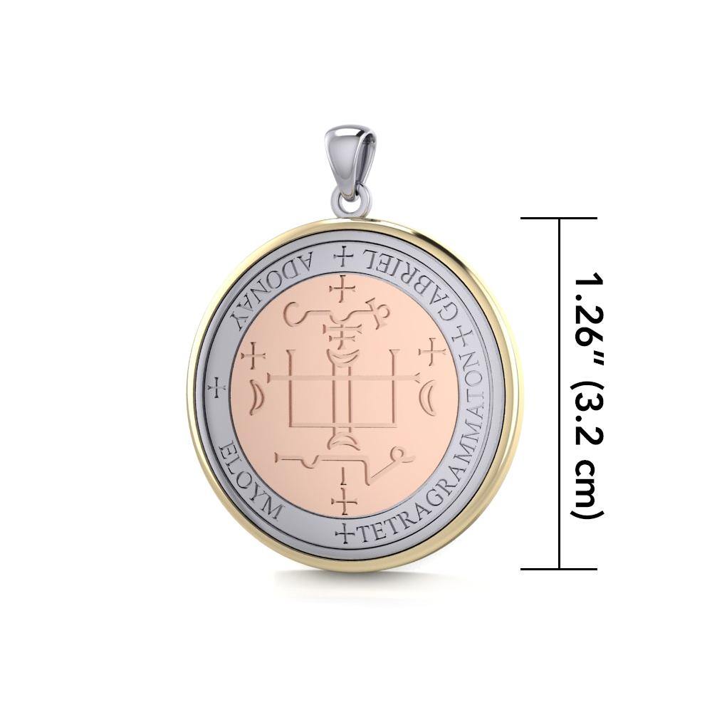 Sigil of the Archangel Gabriel Three Tone Pendant OPD2819 - Jewelry