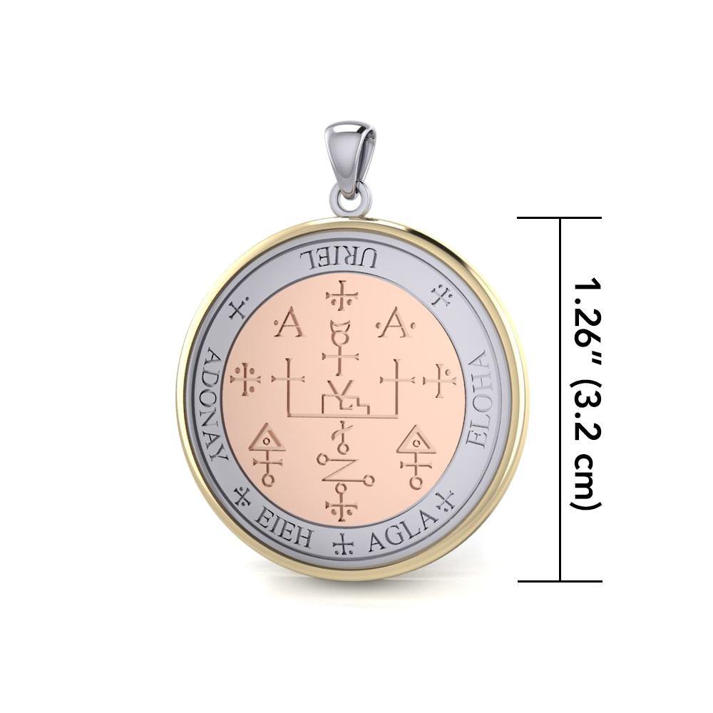 Sigil of the Archangel Uriel Three Tone Pendant OPD2824 - Jewelry