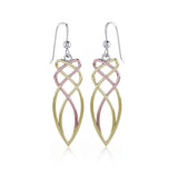 Celtic Knotwork Three Tone Dangle Earrings OTE100 - Jewelry