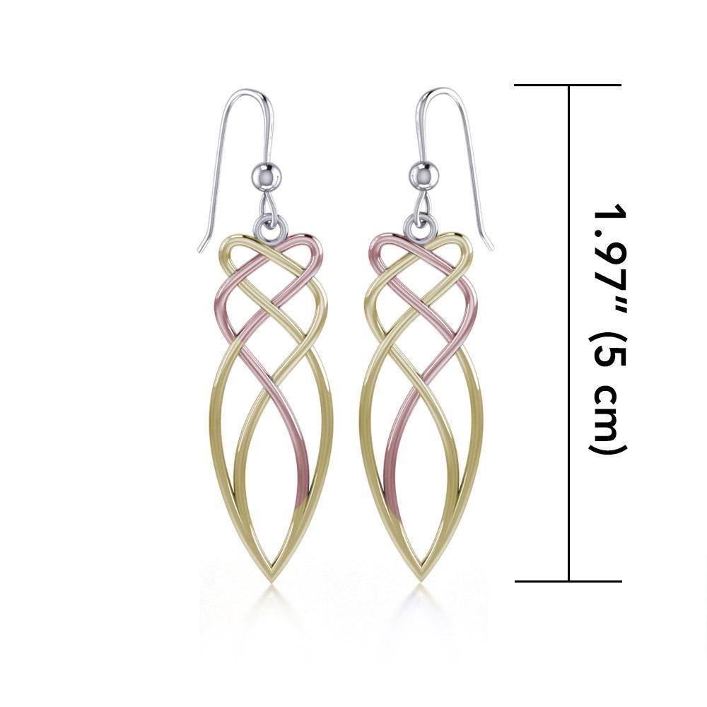Celtic Knotwork Three Tone Dangle Earrings OTE100 - Jewelry
