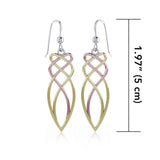 Celtic Knotwork Three Tone Dangle Earrings OTE100 - Jewelry