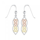 A peace of heaven and heart ~ Celtic Knotwork Three Tone Dangle Earrings OTE121