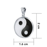 Small Yin Yang Silver Pendant PY016 - Jewelry