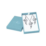 Celtic Trinity Knot Silver Pendant Chain and Earrings Box Set SET057 - Jewelry