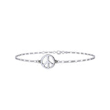 Peace Silver Anklet TAL035 - Jewelry