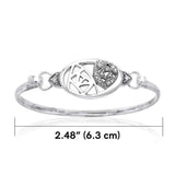 Abstract Elegance Silver Spring lock Bracelet with Gems TBA132 - Jewelry