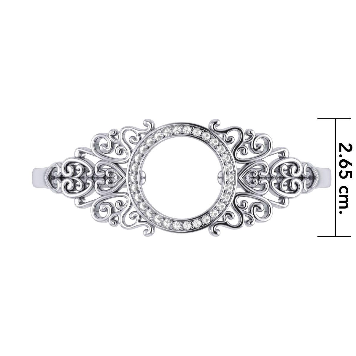 Treasured Memories are Kept in BreeZee Antique Design Silver Bangle TBA136 - Jewelry