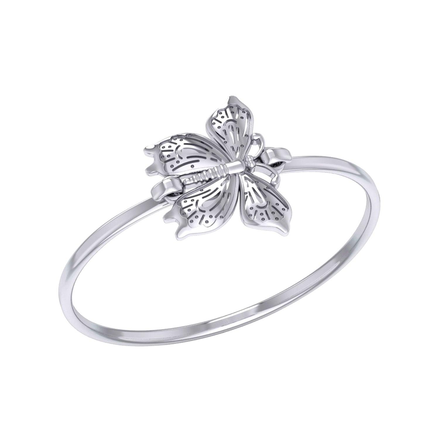 In Awe of the Victorian Butterfly ~ Sterling Silver Jewelry Lock Bracelet TBA171 - Jewelry