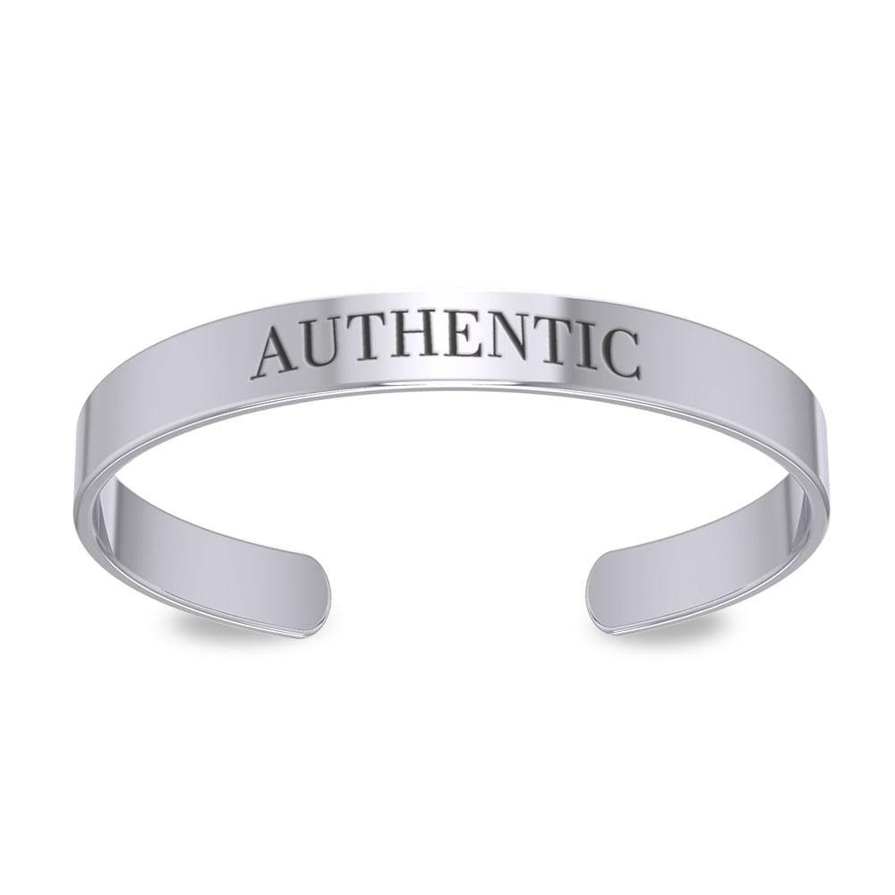 Small Silver Cuff Bracelet Words That Matter TBA194 - Jewelry