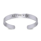 Small Silver Cuff Bracelet Words That Matter TBA194 - Jewelry