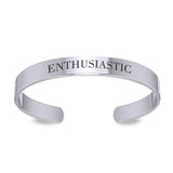 Small Silver Cuff Bracelet Words That Matter TBA194 - Jewelry