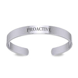 Small Silver Cuff Bracelet Words That Matter TBA194 - Jewelry