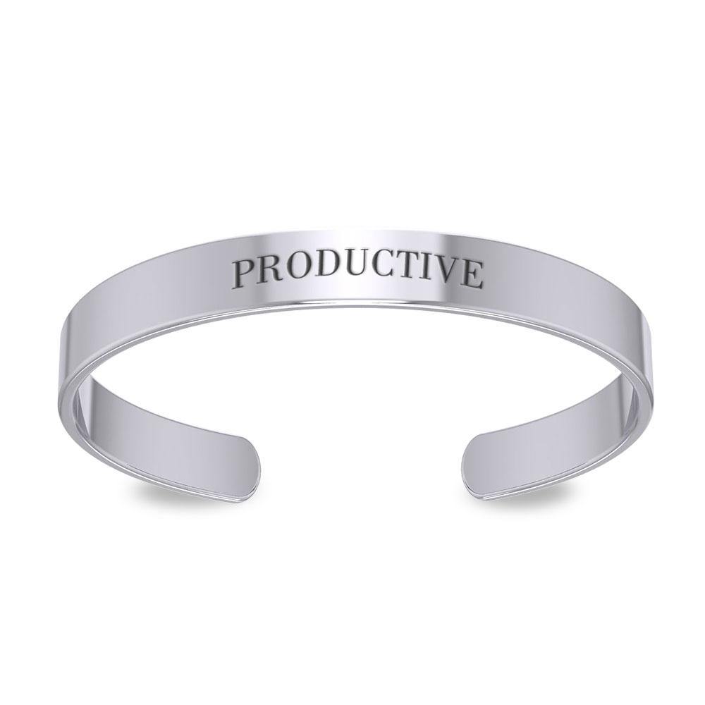 Small Silver Cuff Bracelet Words That Matter TBA194 - Jewelry