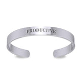 Small Silver Cuff Bracelet Words That Matter TBA194 - Jewelry