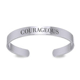 Small Silver Cuff Bracelet Words That Matter TBA194 - Jewelry