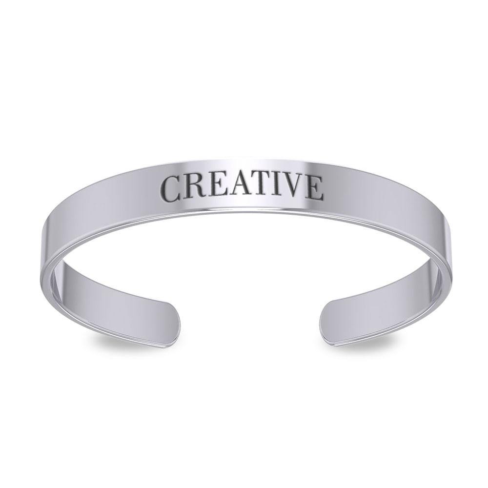 Small Silver Cuff Bracelet Words That Matter TBA194 - Jewelry