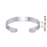 Small Silver Cuff Bracelet Words That Matter TBA194 - Jewelry