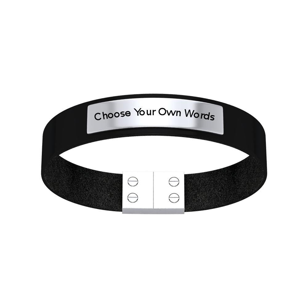 Words That Matter Leather bracelet with Magnetic Lock TBA208 - Jewelry