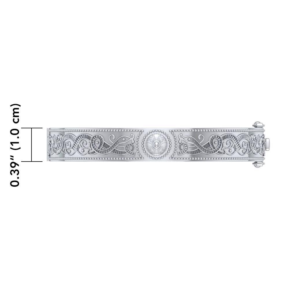 Small Silver Celtic Bangle with open lock TBA212 - Jewelry