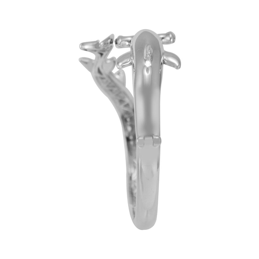 Hammerhead Shark Silver Cuff Bracelet with open lock TBA221 - Jewelry