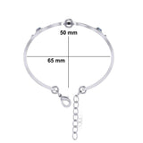 Goddess Silver Cuff Bracelet with Gemstone TBA271 - Jewelry