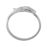 A gift of solitude Sterling Silver Humpback Whale Silver Cuff Bracelet TBA273 - Jewelry