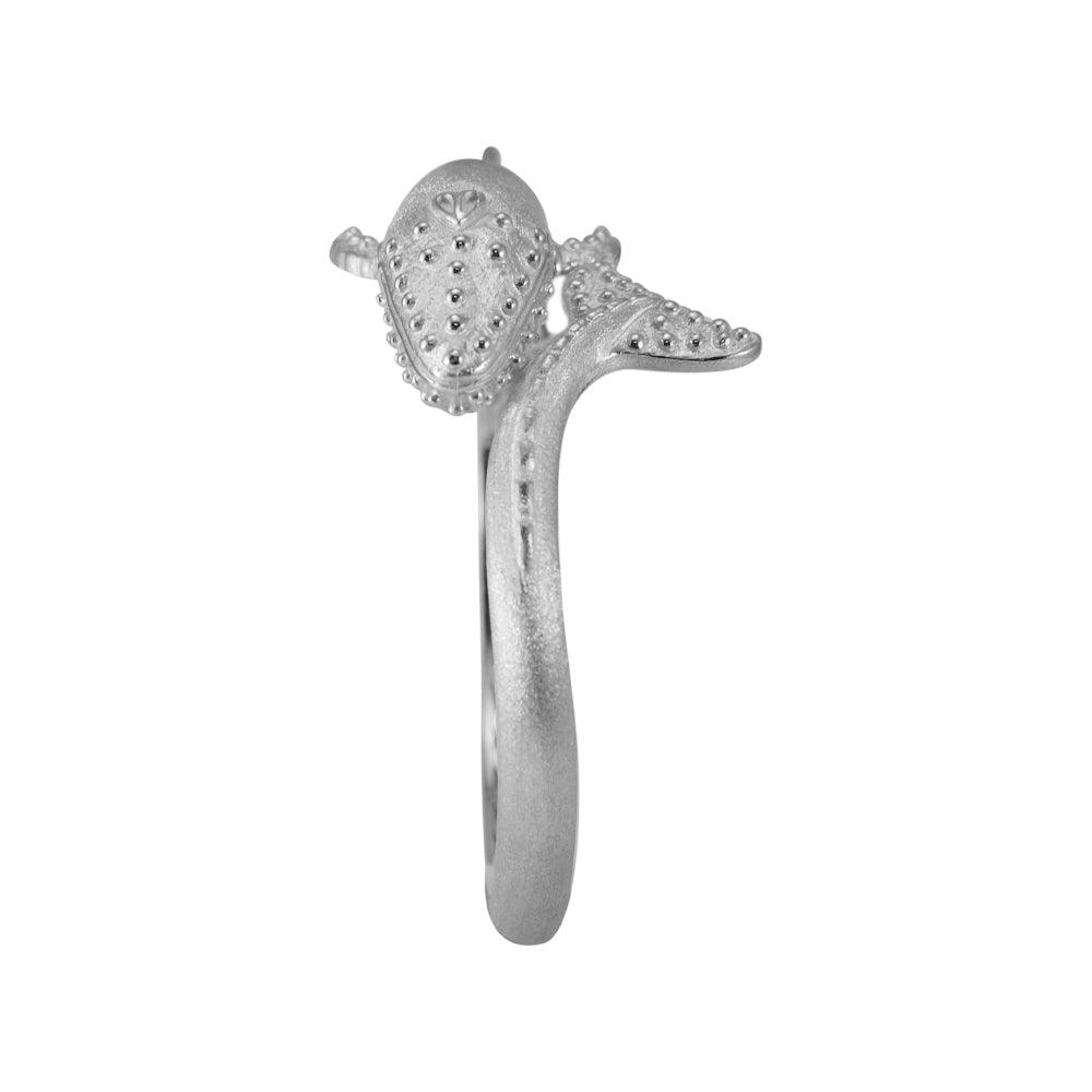 A gift of solitude Sterling Silver Humpback Whale Silver Cuff Bracelet TBA273 - Jewelry