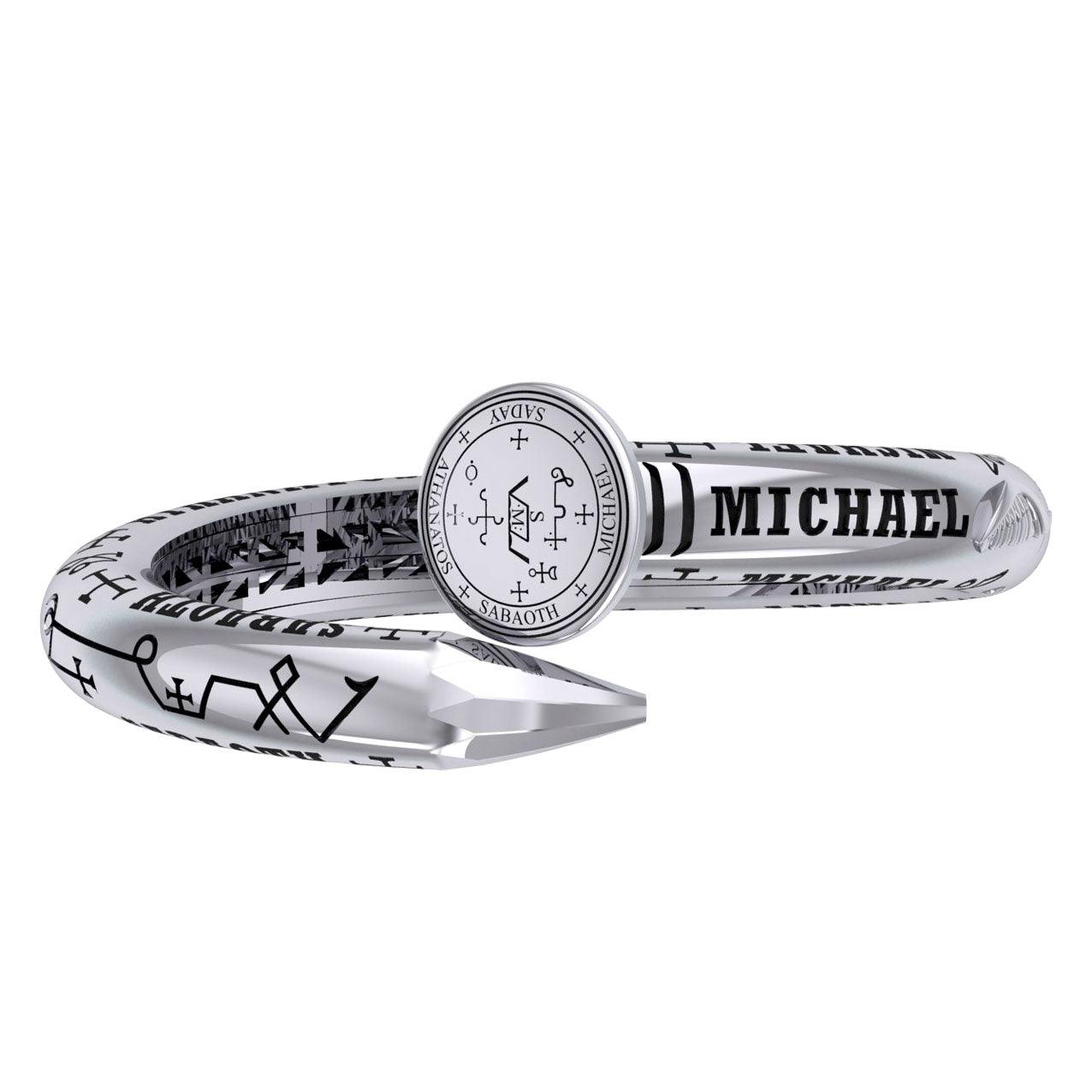 Sigil of the Archangel Michael Sterling Silver Cuff Bracelet TBA280 - Jewelry