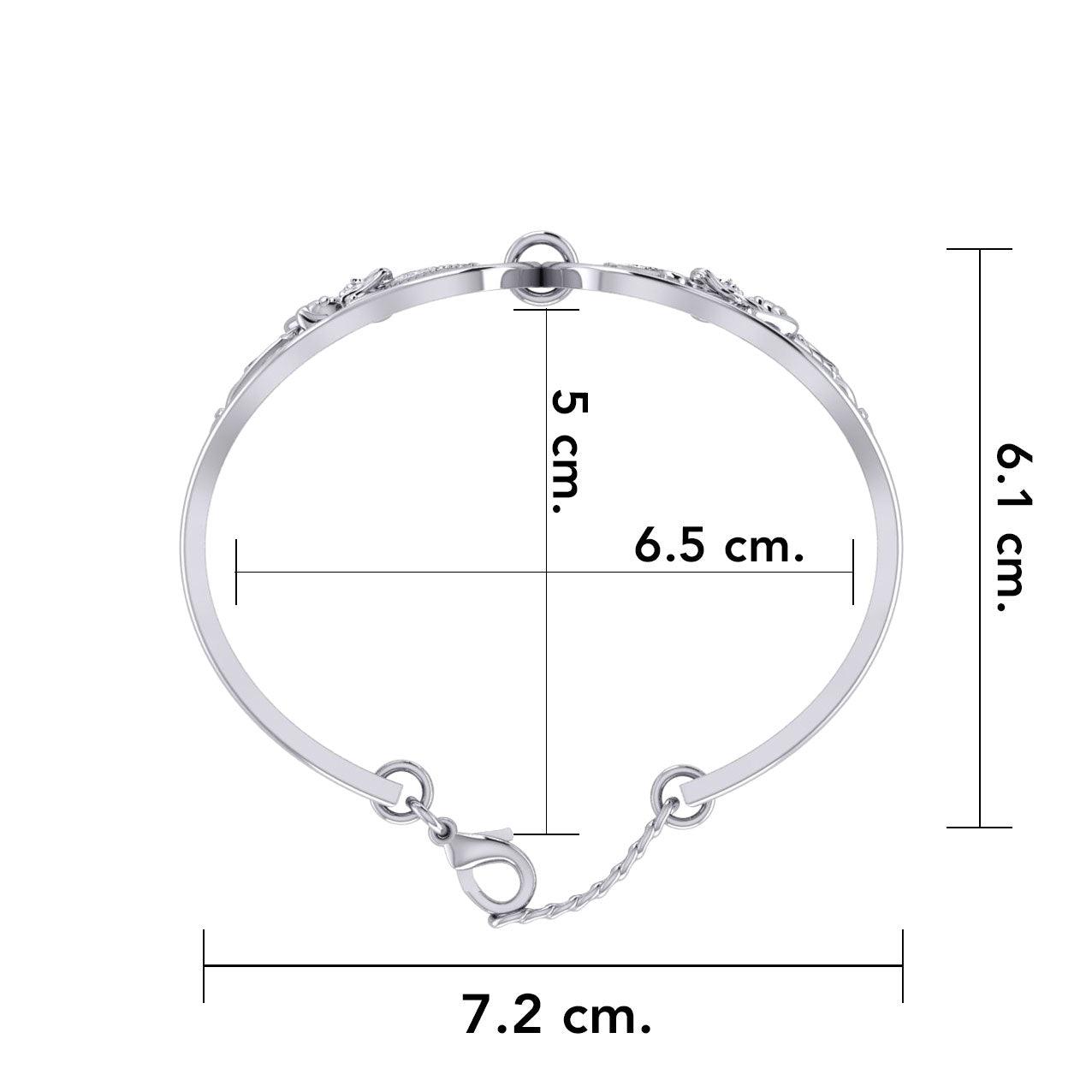 Archangel Michael Sterling Silver Cuff Bracelet TBA284 - Jewelry