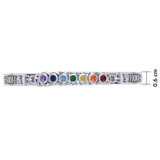 Celtic Silver Bracelet with Chakra Gemstones and Astrology Symbols TBA286 - Jewelry
