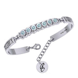 Celtic Silver Bracelet with Chakra Gemstones and Astrology Symbols TBA286 - Jewelry