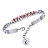 Celtic Silver Bracelet with Chakra Gemstones and Astrology Symbols TBA286 - Jewelry