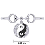 Karen Ryder Yin Yang Horse and Horse Bit Silver Cuff Bracelet TBA289 - Jewelry
