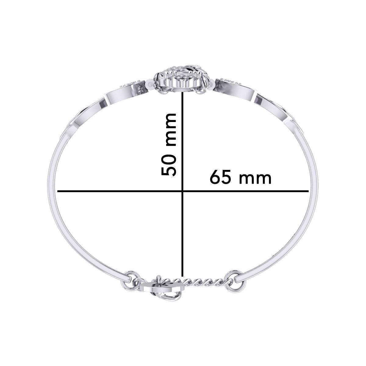 Great Horned Owl with Crescent Moon and Celtic Heart Silver Cuff Bracelet TBA290 - Jewelry