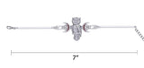 Great Horned Owl with Crescent Moon and Celtic Heart Silver Cuff Bracelet TBA290 - Jewelry