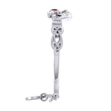 Celtic Knotwork Japanese Ayatori Love Silver Cuff Bracelet with Gem TBA296 - Jewelry