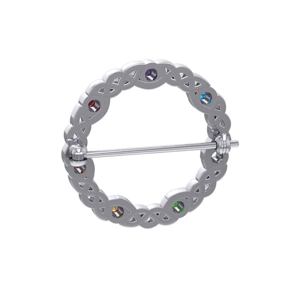 Chakra Celtic Silver Brooch TBC161 - Jewelry