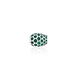 Oval Patterned Bead with Enamel TBD091 - Jewelry