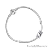 Yin Yang in Circle with Rune Symbol and Celtic Accented Silver Bead TBD370 - Jewelry