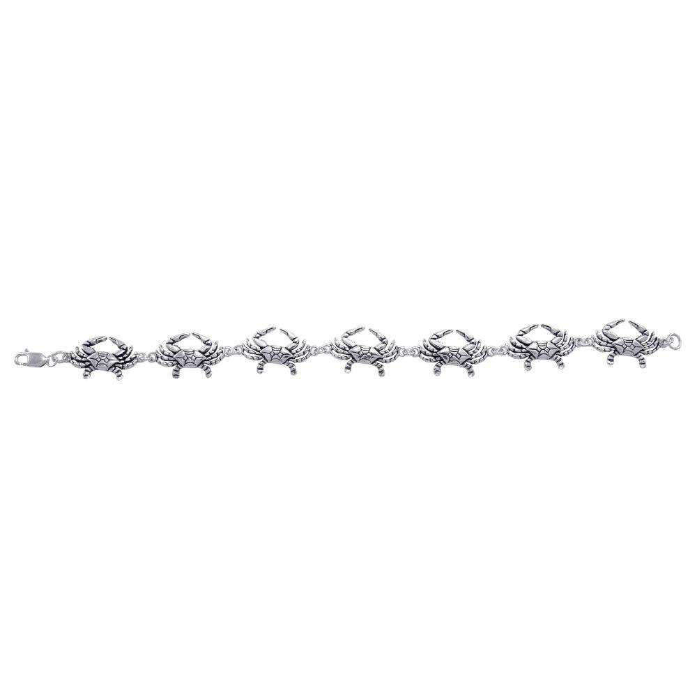 Crab Link Silver Bracelet TBG081 - Jewelry