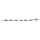 Crab Link Silver Bracelet TBG081 - Jewelry