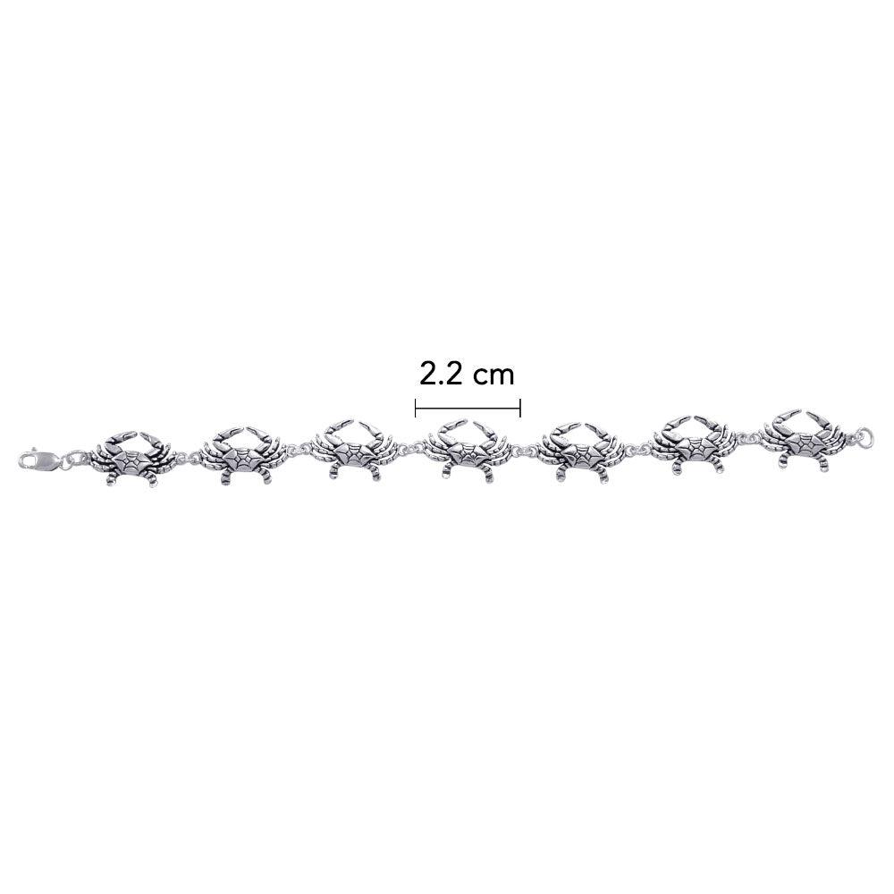 Crab Link Silver Bracelet TBG081 - Jewelry