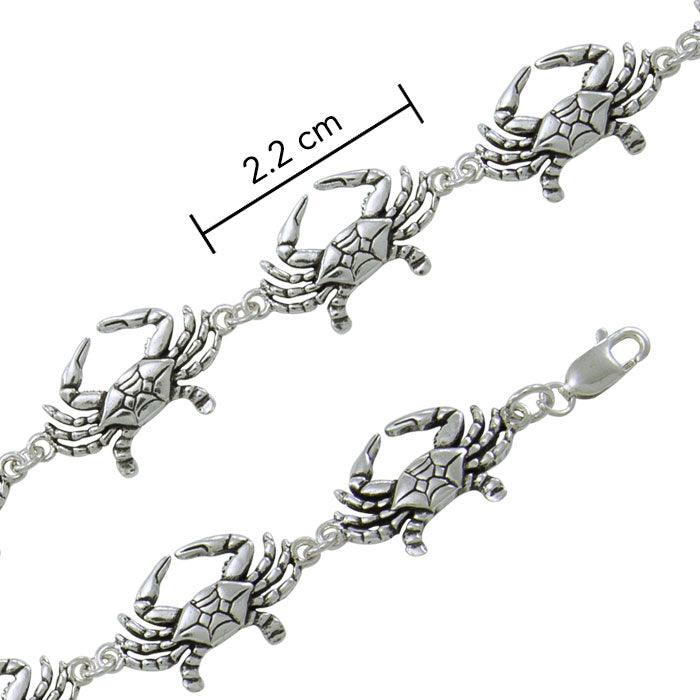 Crab Link Silver Bracelet TBG081 - Jewelry