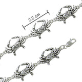 Crab Link Silver Bracelet TBG081 - Jewelry
