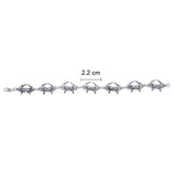 Crab Link Silver Bracelet TBG081 - Jewelry
